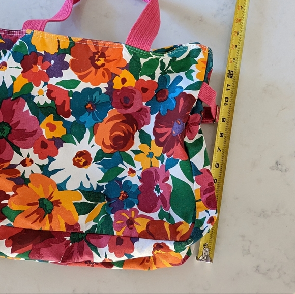 Holiday Fair Multicolor Floral Tote Travel Shopping Handbag - Picture 13 of 15